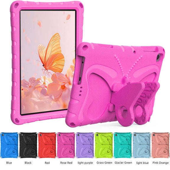 For Honor Pad X6 / Enjoy Tablet 2 Butterfly Bracket EVA Shockproof Tablet Case(Rose Red)