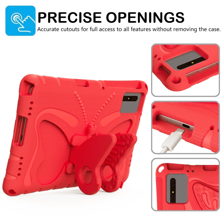 For Honor Tablet V7 11 2021 Butterfly Bracket EVA Shockproof Tablet Case(Red)