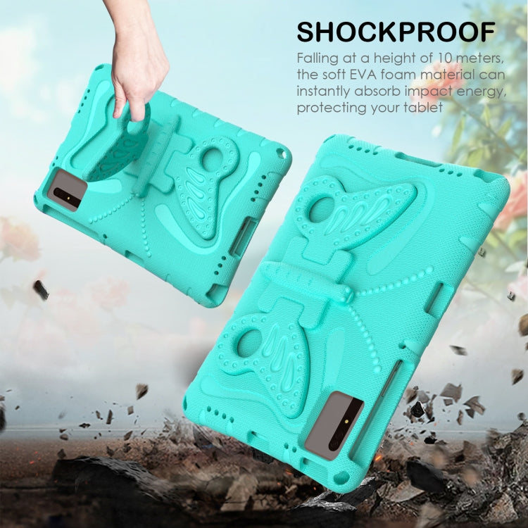 For Honor Tablet V7 11 2021 Butterfly Bracket EVA Shockproof Tablet Case(Mint Green)