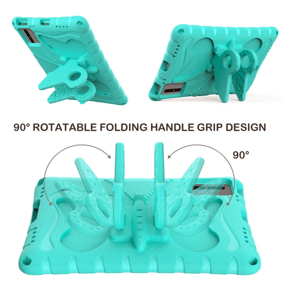 For Huawei MatePad SE 11 2024 Butterfly Bracket EVA Shockproof Tablet Case(Mint Green)
