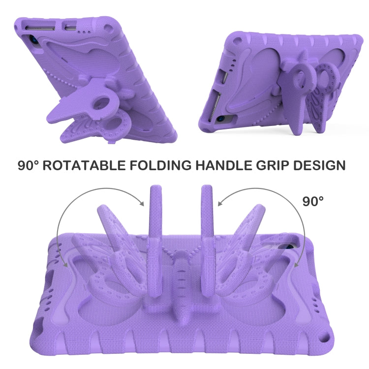 For Huawei MatePad 10.4 Butterfly Bracket EVA Shockproof Tablet Case(Light Purple)