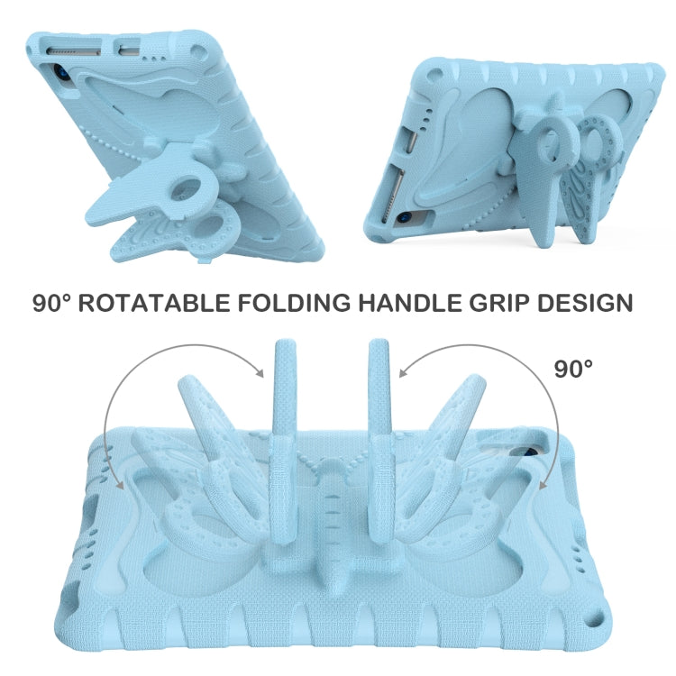 For Huawei MatePad 10.4 Butterfly Bracket EVA Shockproof Tablet Case(Light Blue)