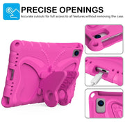 For Huawei MatePad 10.4 Butterfly Bracket EVA Shockproof Tablet Case(Rose Red)