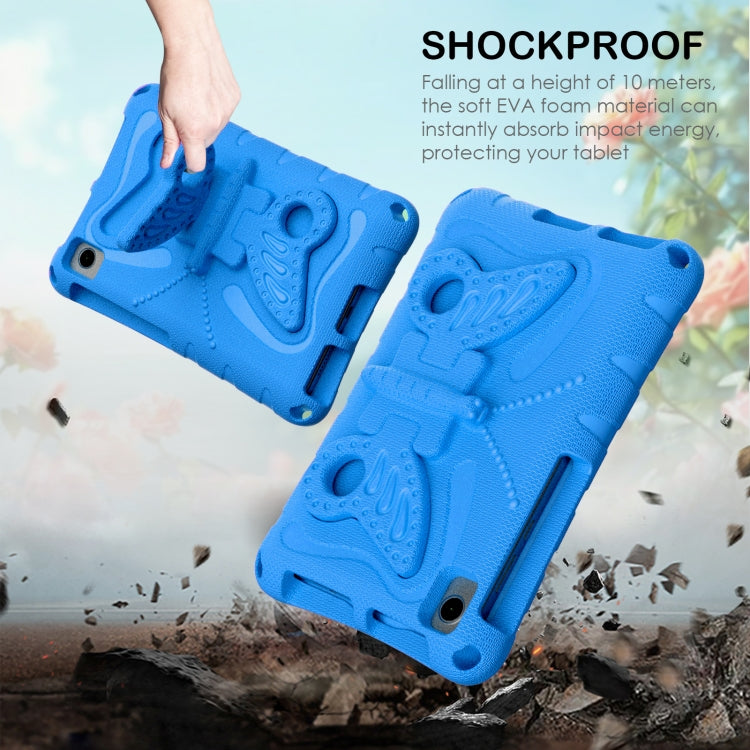 For Huawei MatePad T8 8.0 2020 Butterfly Bracket EVA Shockproof Tablet Case(Blue)