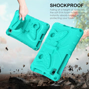 For Huawei MatePad T8 8.0 2020 Butterfly Bracket EVA Shockproof Tablet Case(Mint Green)
