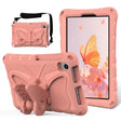 For TCL Tab 8 LE / WiFi 2023 Butterfly Bracket EVA Shockproof Tablet Case(Pink Orange) - Others by PMC TechLife | Online Shopping South Africa | PMC TechLife | Buy Now Pay Later Mobicred