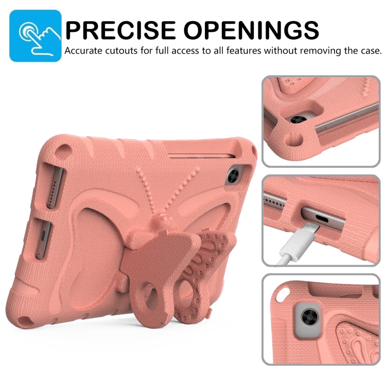 For TCL Tab 8 LE / WiFi 2023 Butterfly Bracket EVA Shockproof Tablet Case(Pink Orange)