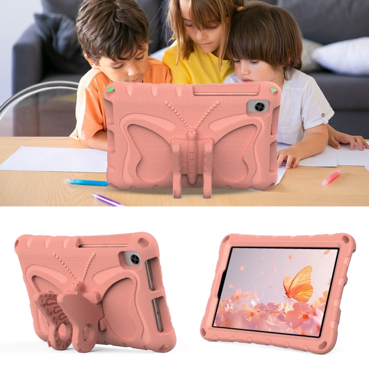 For TCL Tab 8 LE / WiFi 2023 Butterfly Bracket EVA Shockproof Tablet Case(Pink Orange)