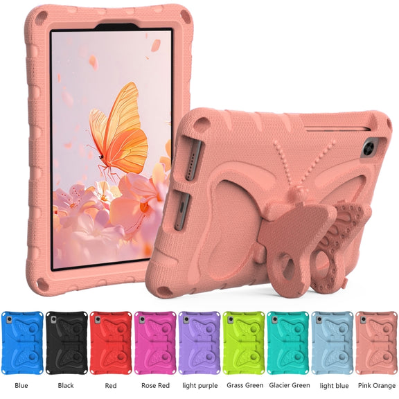 For TCL Tab 8 LE / WiFi 2023 Butterfly Bracket EVA Shockproof Tablet Case(Pink Orange)