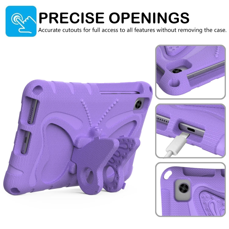 For TCL Tab 8 LE / WiFi 2023 Butterfly Bracket EVA Shockproof Tablet Case(Light Purple)
