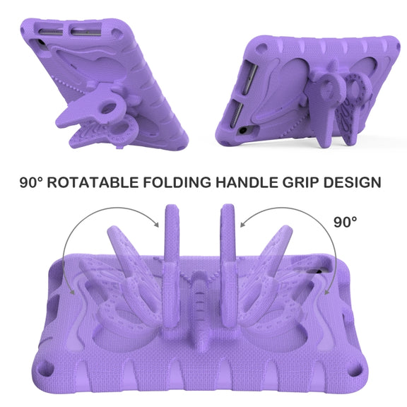 For TCL Tab 8 LE / WiFi 2023 Butterfly Bracket EVA Shockproof Tablet Case(Light Purple)