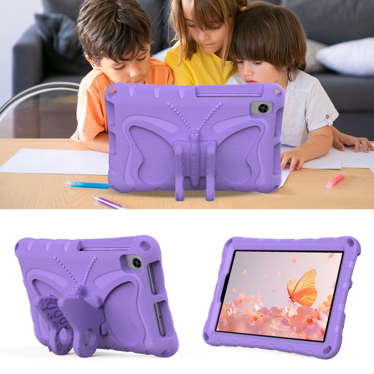 For TCL Tab 8 LE / WiFi 2023 Butterfly Bracket EVA Shockproof Tablet Case(Light Purple)