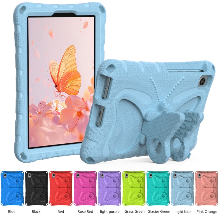 For TCL Tab 8 LE / WiFi 2023 Butterfly Bracket EVA Shockproof Tablet Case(Light Blue)