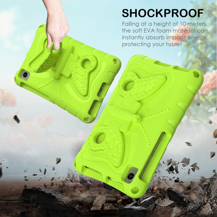 For TCL Tab 8 LE / WiFi 2023 Butterfly Bracket EVA Shockproof Tablet Case(Grass Green)