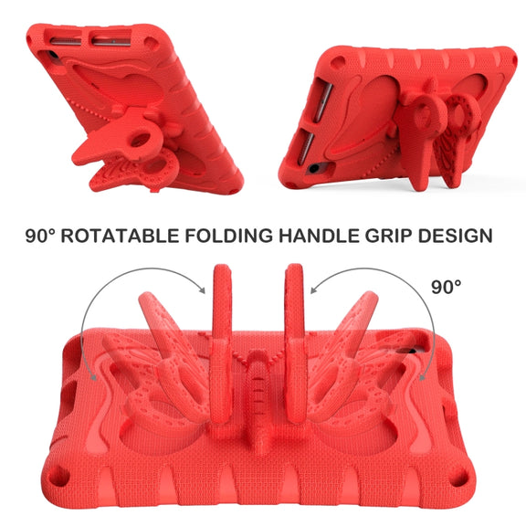 For TCL Tab 8 LE / WiFi 2023 Butterfly Bracket EVA Shockproof Tablet Case(Red)