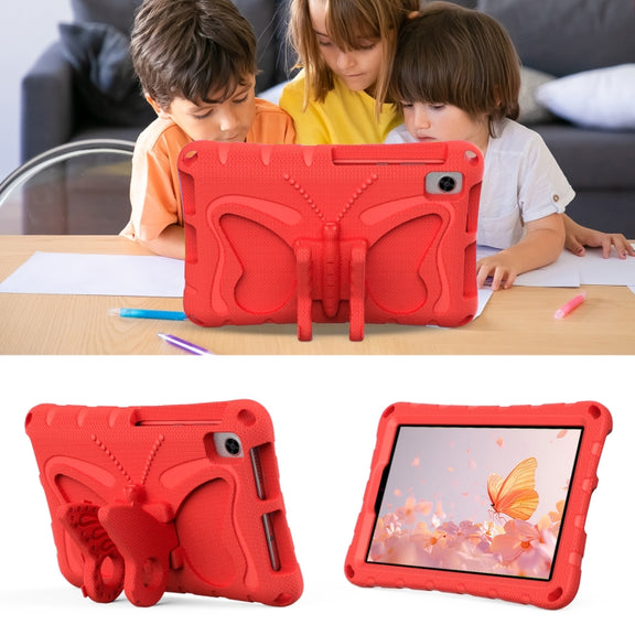 For TCL Tab 8 LE / WiFi 2023 Butterfly Bracket EVA Shockproof Tablet Case(Red)