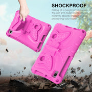 For TCL Tab 8 LE / WiFi 2023 Butterfly Bracket EVA Shockproof Tablet Case(Rose Red)