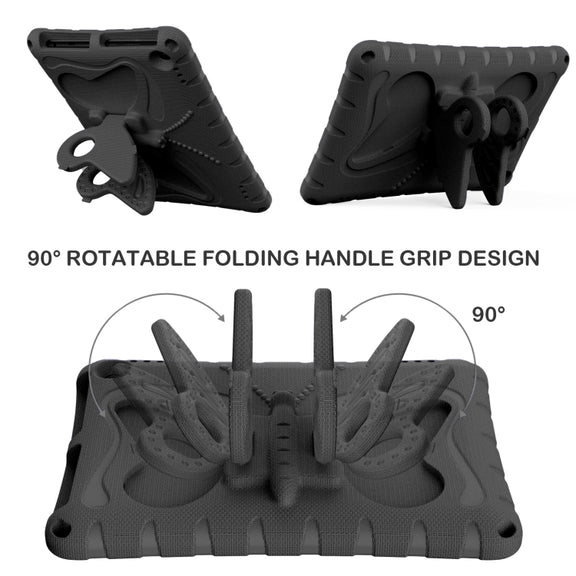 For Amazon Kindle Fire Max 11 2023 Butterfly Bracket EVA Shockproof Tablet Case(Black)