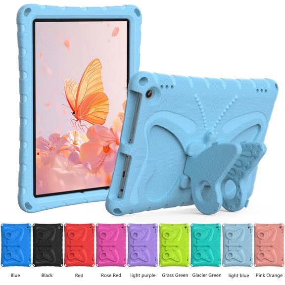 For Amazon Kindle Fire Max 11 2023 Butterfly Bracket EVA Shockproof Tablet Case(Light Blue)