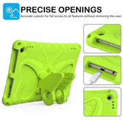For Amazon Kindle Fire Max 11 2023 Butterfly Bracket EVA Shockproof Tablet Case(Grass Green)