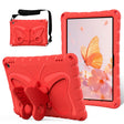 For Amazon Kindle Fire Max 11 2023 Butterfly Bracket EVA Shockproof Tablet Case(Red) - Amazon by PMC TechLife | Online Shopping South Africa | PMC TechLife | Buy Now Pay Later Mobicred