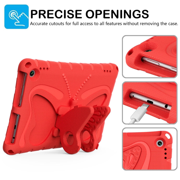 For Amazon Kindle Fire Max 11 2023 Butterfly Bracket EVA Shockproof Tablet Case(Red)