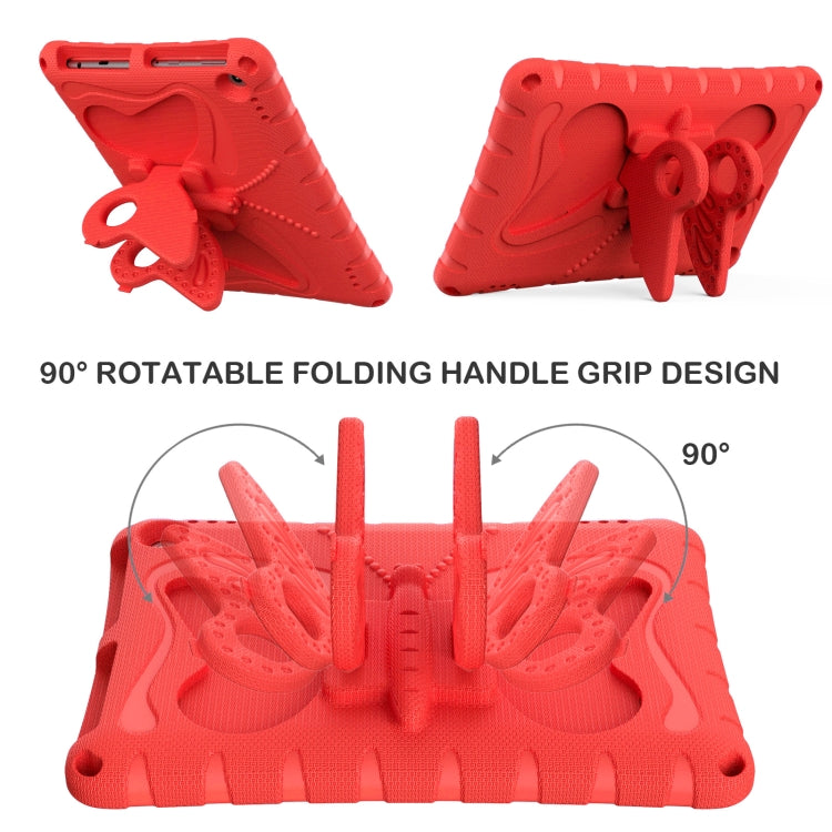 For Amazon Kindle Fire Max 11 2023 Butterfly Bracket EVA Shockproof Tablet Case(Red)