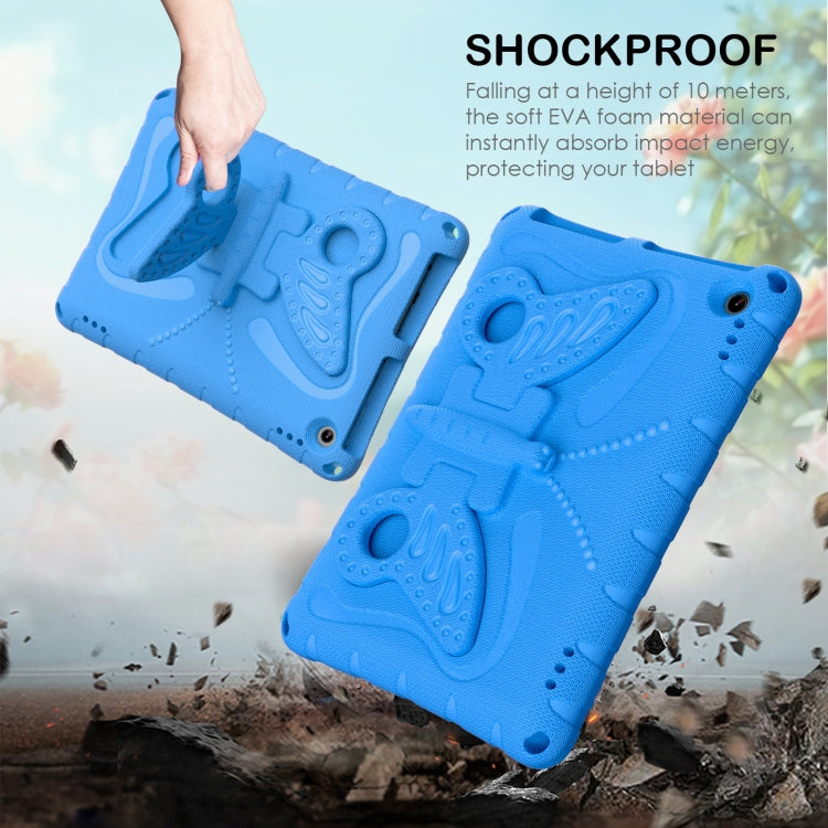 For Amazon Kindle Fire Max 11 2023 Butterfly Bracket EVA Shockproof Tablet Case(Blue)