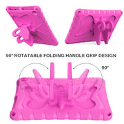 For Amazon Kindle Fire Max 11 2023 Butterfly Bracket EVA Shockproof Tablet Case(Rose Red)