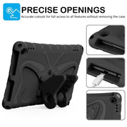 For Amazon Kindle Fire HD10 2021/2023 Butterfly Bracket EVA Shockproof Tablet Case(Black)