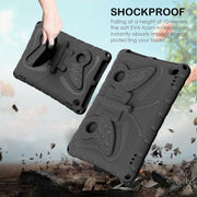 For Amazon Kindle Fire HD10 2021/2023 Butterfly Bracket EVA Shockproof Tablet Case(Black)