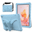 For Amazon Kindle Fire HD10 2021/2023 Butterfly Bracket EVA Shockproof Tablet Case(Light Blue) - Amazon by PMC TechLife | Online Shopping South Africa | PMC TechLife | Buy Now Pay Later Mobicred