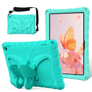 For Amazon Kindle Fire HD10 2021/2023 Butterfly Bracket EVA Shockproof Tablet Case(Mint Green)