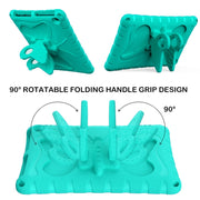 For Amazon Kindle Fire HD10 2021/2023 Butterfly Bracket EVA Shockproof Tablet Case(Mint Green)