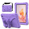 For Amazon Kindle Fire HD7 2022 Butterfly Bracket EVA Shockproof Tablet Case(Light Purple) - Amazon by PMC TechLife | Online Shopping South Africa | PMC TechLife | Buy Now Pay Later Mobicred