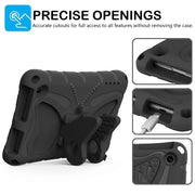 For Amazon Kindle Fire HD7 2022 Butterfly Bracket EVA Shockproof Tablet Case(Black)