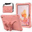 For Amazon Kindle Fire HD8 /8 Plus 2020/2022 Butterfly Bracket EVA Shockproof Tablet Case(Pink Orange) - Amazon by PMC TechLife | Online Shopping South Africa | PMC TechLife | Buy Now Pay Later Mobicred