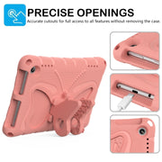 For Amazon Kindle Fire HD8 /8 Plus 2020/2022 Butterfly Bracket EVA Shockproof Tablet Case(Pink Orange)