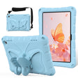 For Amazon Kindle Fire HD8 /8 Plus 2020/2022 Butterfly Bracket EVA Shockproof Tablet Case(Light Blue) - Amazon by PMC TechLife | Online Shopping South Africa | PMC TechLife | Buy Now Pay Later Mobicred