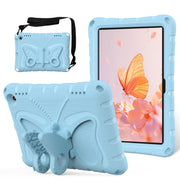 For Amazon Kindle Fire HD8 /8 Plus 2020/2022 Butterfly Bracket EVA Shockproof Tablet Case(Light Blue)