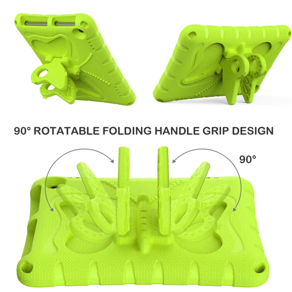 For Amazon Kindle Fire HD8 /8 Plus 2020/2022 Butterfly Bracket EVA Shockproof Tablet Case(Grass Green)