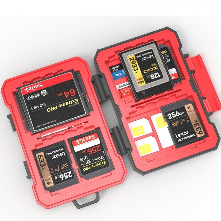 Desiontal SD / TF / XQD / CF / SIM / TF Storage Card Memory Card Organizer Outdoor Portable Water-resistant Box