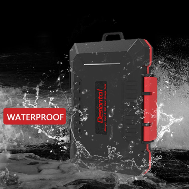 Desiontal SD / TF / XQD / CF / SIM / TF Storage Card Memory Card Organizer Outdoor Portable Water-resistant Box
