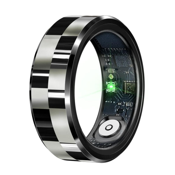 R9 SIZE 8 Smart Ring, Support Wellness Tracking / Gesture Control / Somatosensory Games(Black)