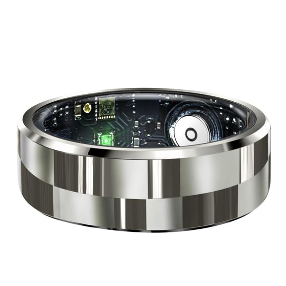 R9 SIZE 8 Smart Ring, Support Wellness Tracking / Gesture Control / Somatosensory Games(Silver)