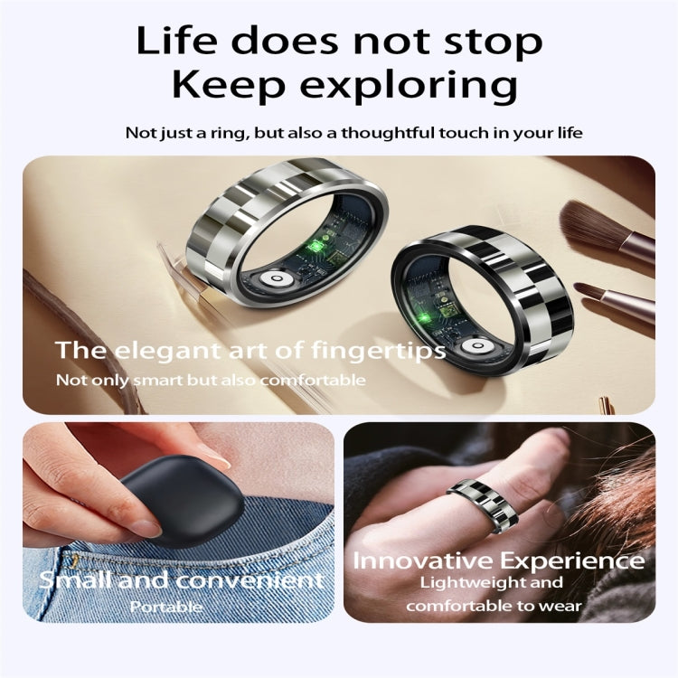 R9 SIZE 9 Smart Ring, Support Wellness Tracking / Gesture Control / Somatosensory Games(Black)
