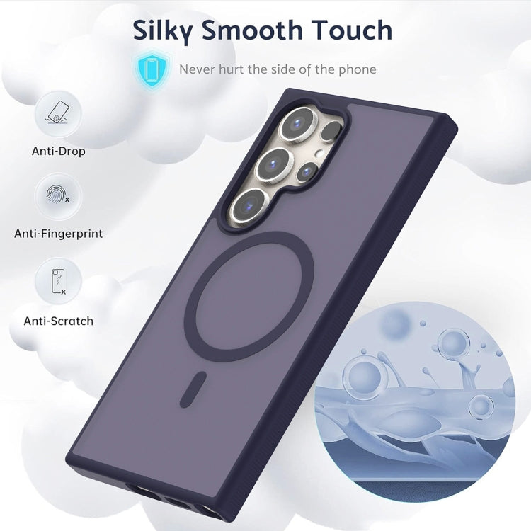 For Samsung Galaxy S25 5G Transparent TPU Hybrid PC Magsafe Phone Case(Grey)