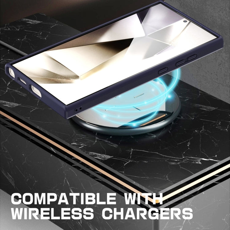 For Samsung Galaxy S25+ 5G Transparent TPU Hybrid PC Magsafe Phone Case(Blue)