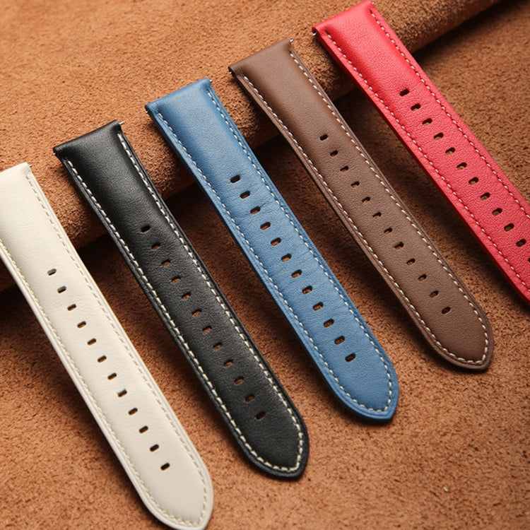 For Huawei Watch GT 5 Pro 46mm Silver Buckle Genuine Leather Watch Band(Gray)