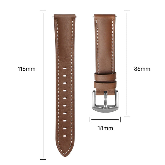For Huawei Watch GT 5 41mm Women Silver Buckle Genuine Leather Watch Band(Black)